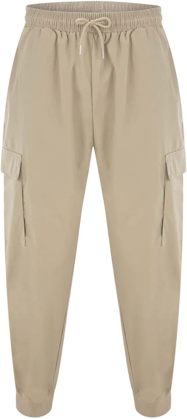 GIERIDUC Men's Paisley Pants Cargo Jogger Men's Tall Size Athletic Pants Mens Polyester Cargo Pants Relaxed Fit Cord Trouser