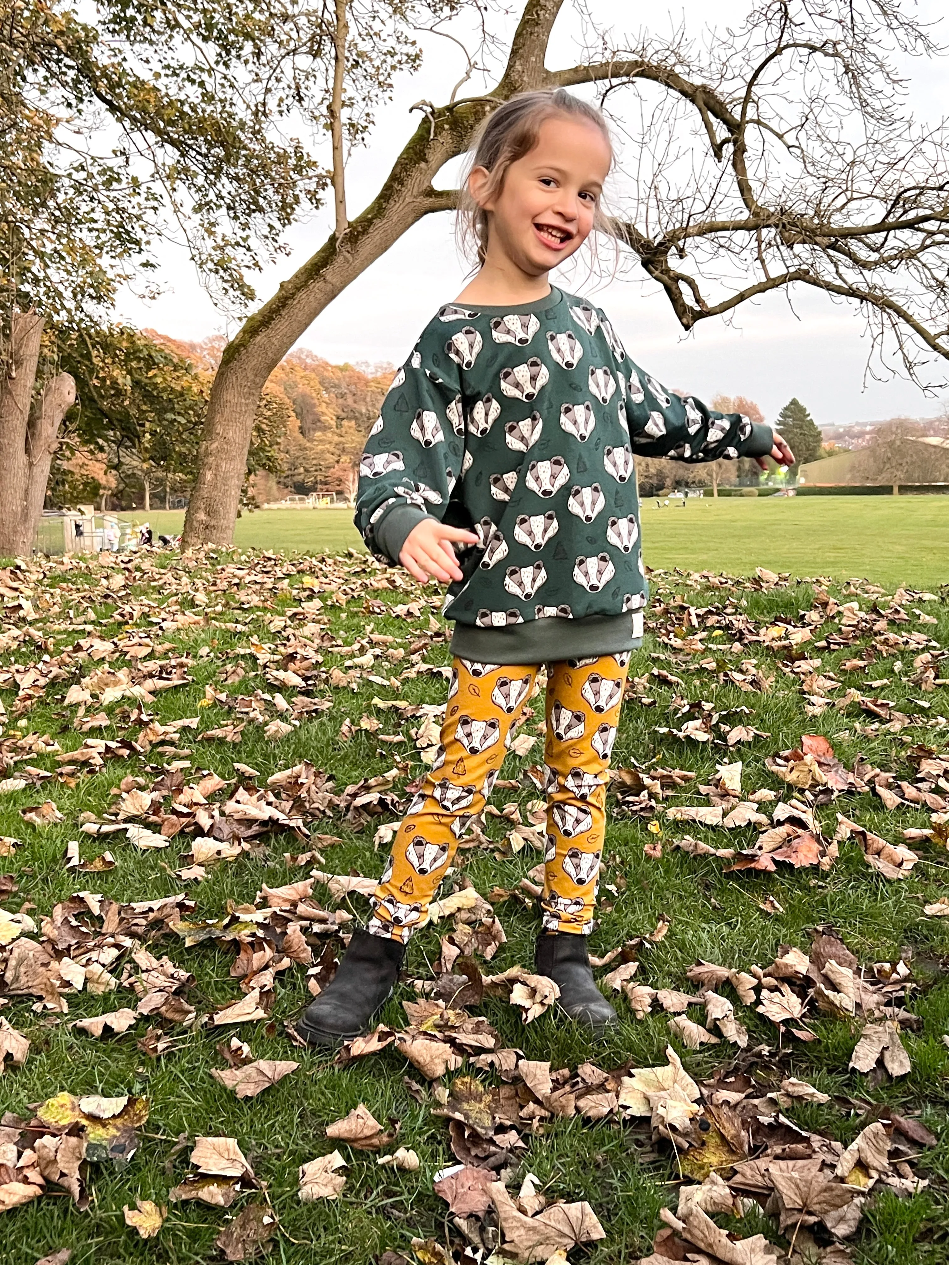Green Badgers Baby and Children's Sweater