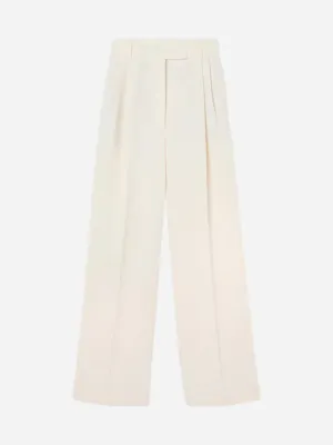 High-Waist Tailored Trousers - Off White