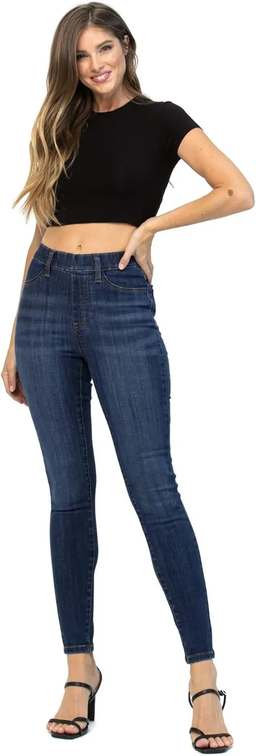 Judy Blue Women's High Rise Skinny Easy Pull On Jeggings