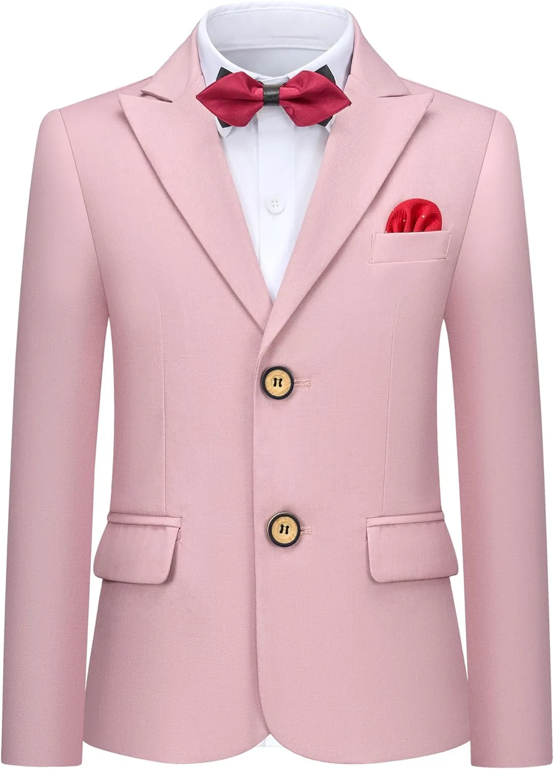 Kids Tuxedo Suits for Boys Slim Fit Suit Set Blazer Vest Pants Bow Tie Formal Wedding Outfit Teen Boy Dress Clothes