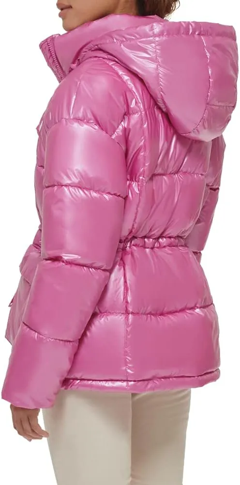 Levi's Women's Megan Hooded Quilted Puffer Jacket with Adjustable Waist