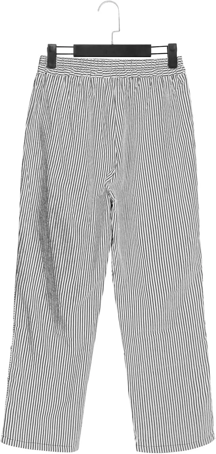 Linen Pants Women Summer 2025 Casual Cotton Linen Pant High Waisted Drawstring Lounge Pants Beach Trousers