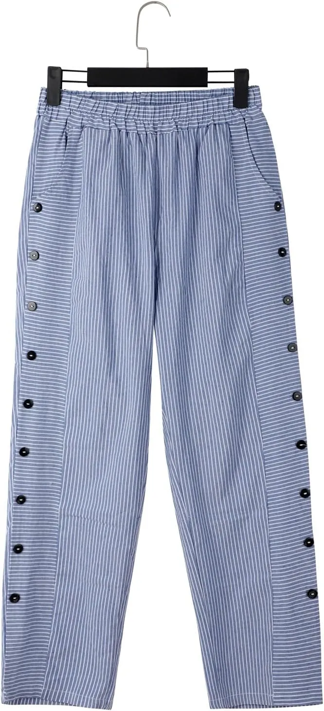 Linen Pants Women Summer 2025 Casual Cotton Linen Pant High Waisted Drawstring Lounge Pants Beach Trousers