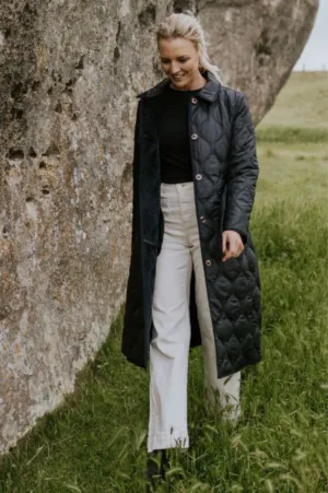 Lissy Quilted Coat - Black