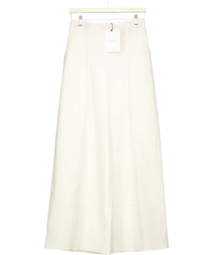 Lounge Cream Wide-leg Tailored Trousers UK XS