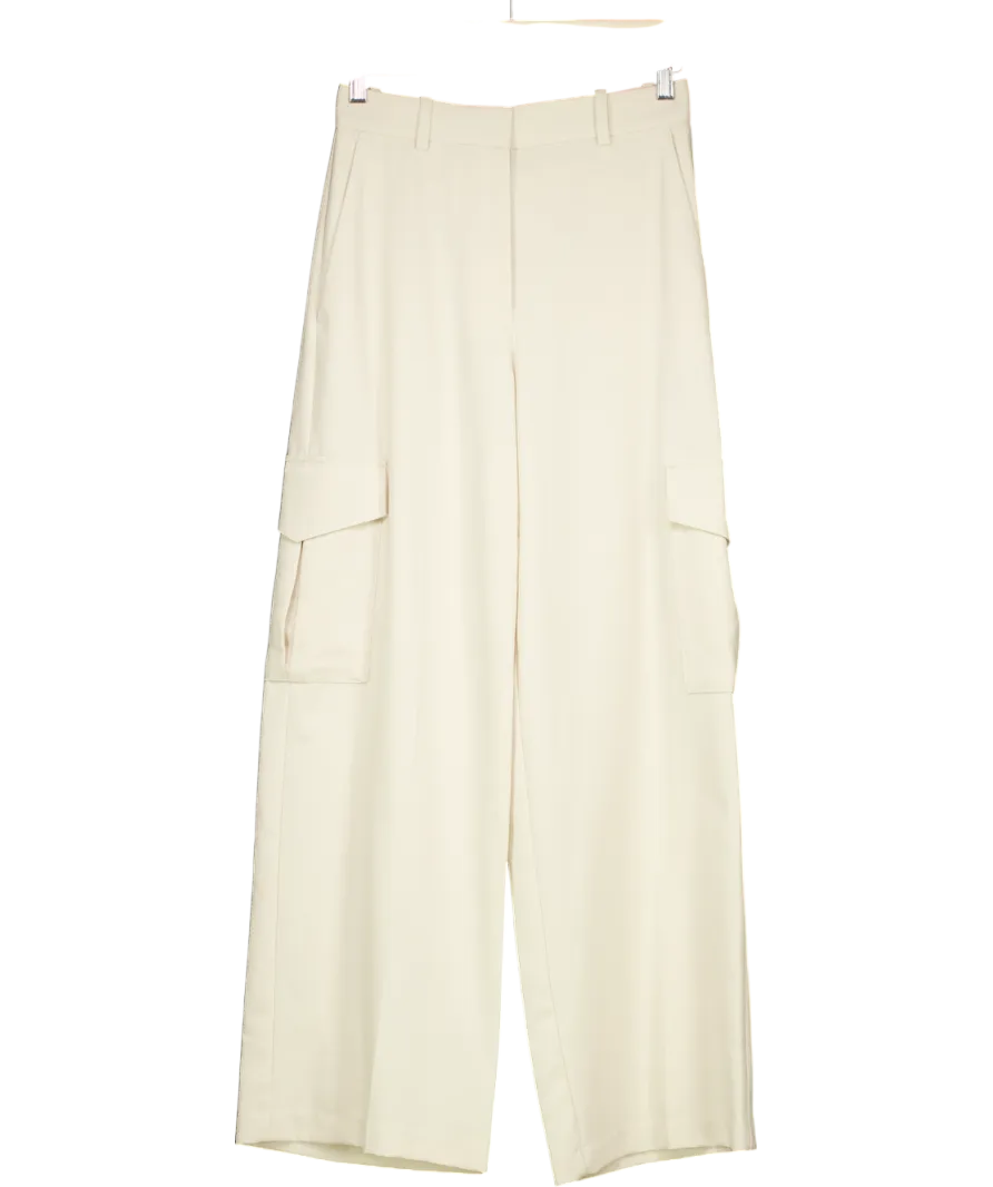 M&S Beige Tailored Cargo Trousers UK 8