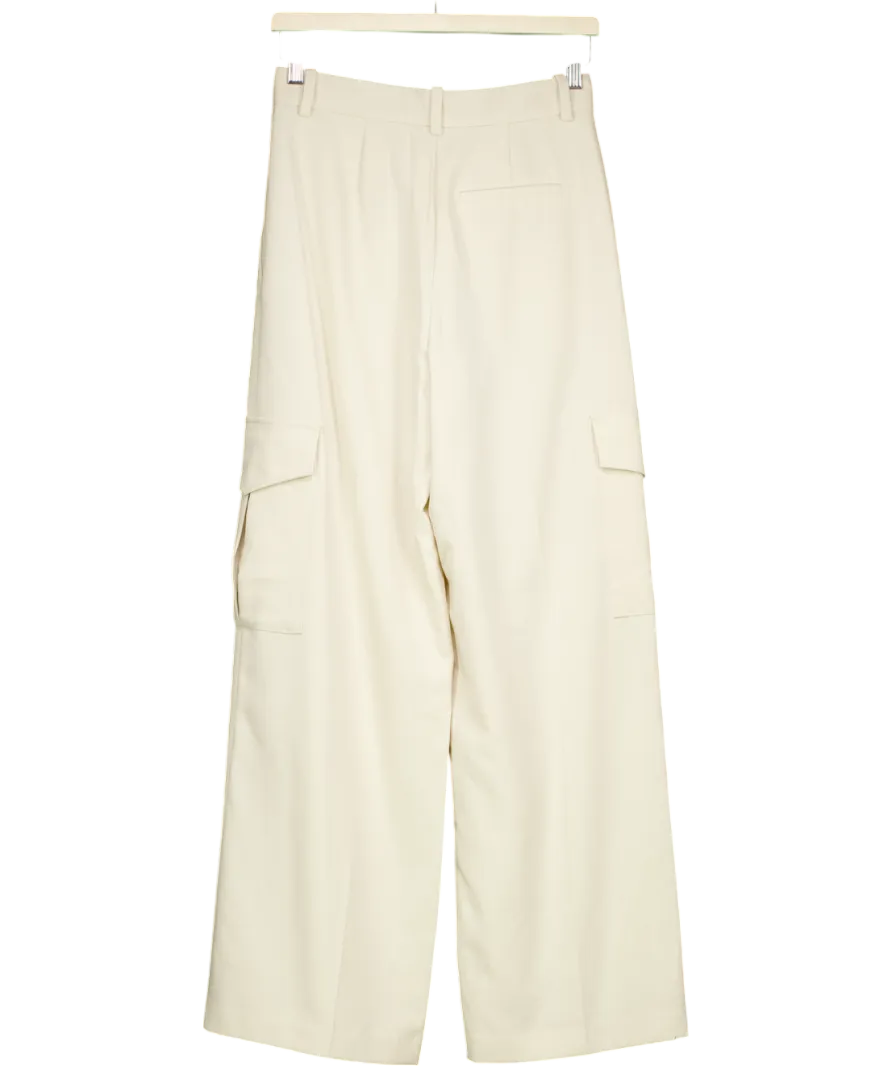 M&S Beige Tailored Cargo Trousers UK 8