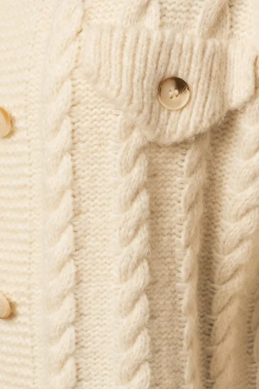 Mare Cable Sweater Cardigan