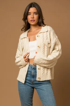 Mare Cable Sweater Cardigan