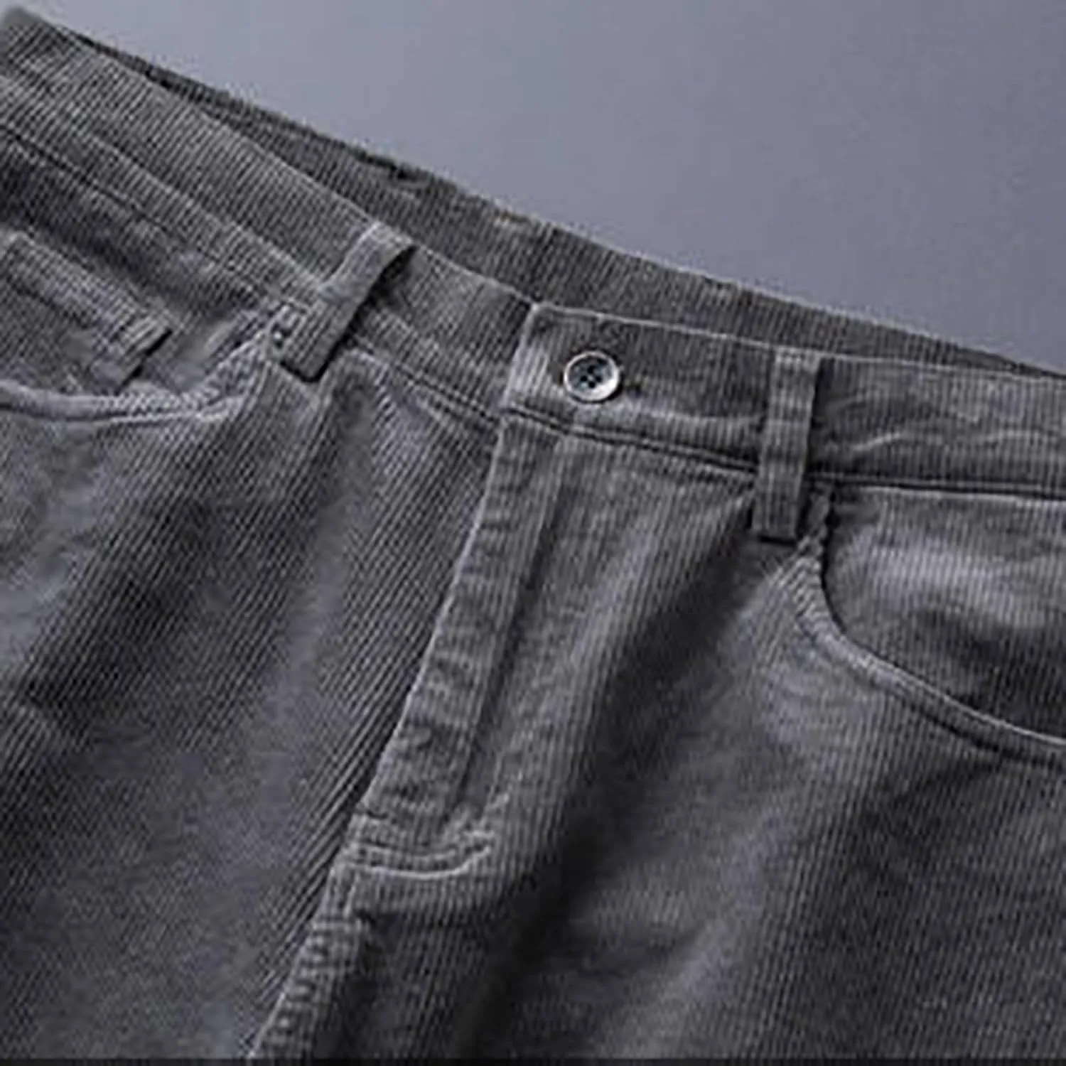 Men's Casual Corduroy Pants Stretch Waist Straight Leg Baggy Sweatpants Slim Fit Versatile Lightweight Plus Size Trousers