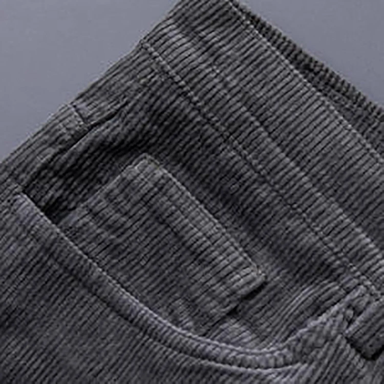 Men's Casual Corduroy Pants Stretch Waist Straight Leg Baggy Sweatpants Slim Fit Versatile Lightweight Plus Size Trousers