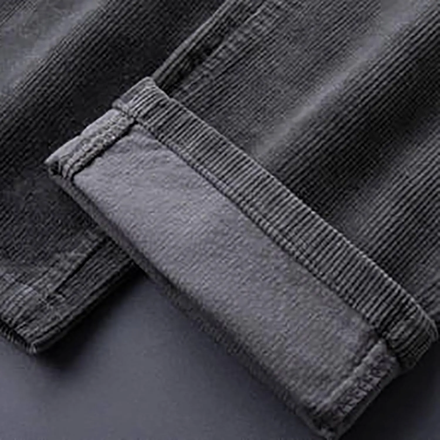 Men's Casual Corduroy Pants Stretch Waist Straight Leg Baggy Sweatpants Slim Fit Versatile Lightweight Plus Size Trousers