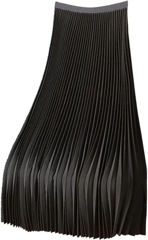 Midi Skirts for Women Solid Color Premium Satin Pleated Skirt Plus Size Versatile Skirt