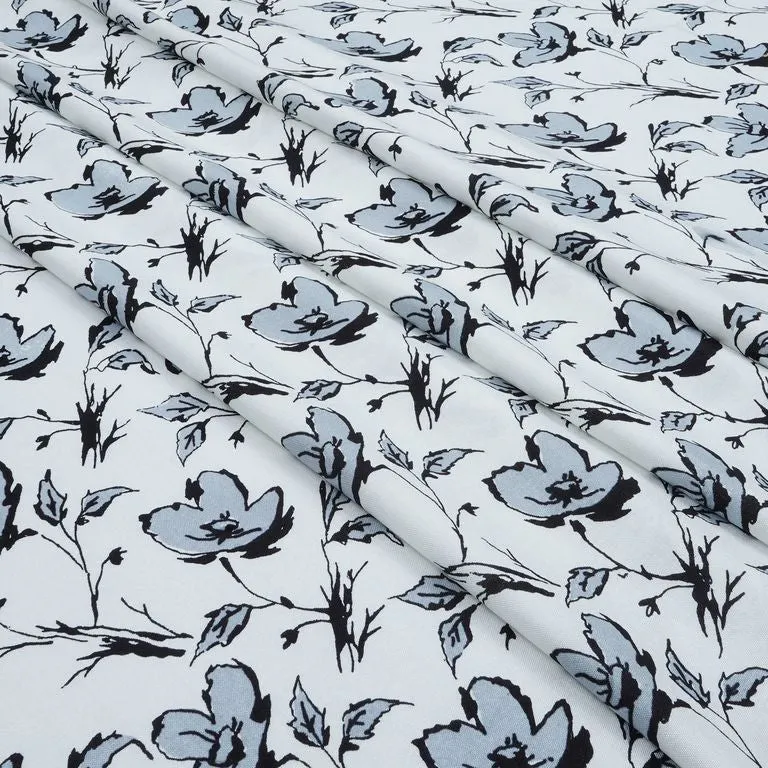 Multicolor Floral Printed Cotton Rayon Fabric