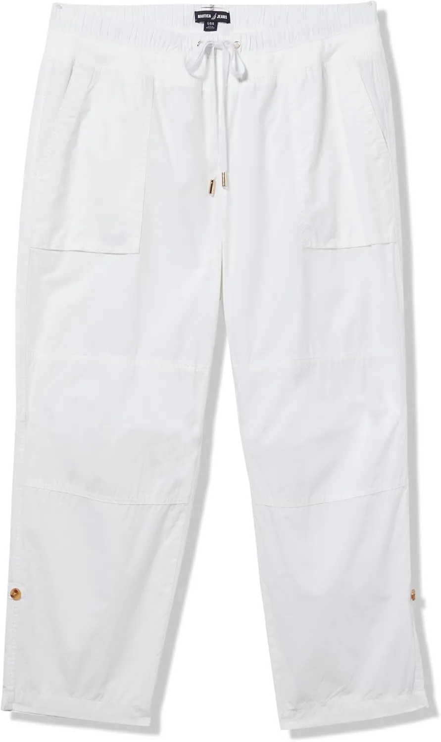 Nautica Women's Cotton Poplin Caspian Utility Pant