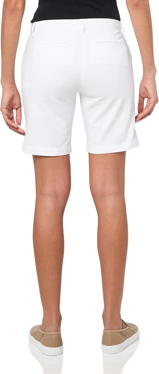 Nautica Women's Riviera Chino Twill 9 Inch Inseam Shorts