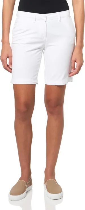 Nautica Women's Riviera Chino Twill 9 Inch Inseam Shorts