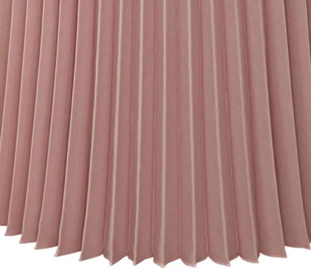 NREALY Skirt Womens Solid Pleated Elegant Midi Elastic Waist Maxi Skirt