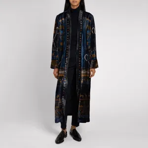 Ode to Anubis Long Velvet Jacket