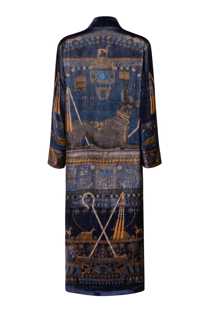 Ode to Anubis Long Velvet Jacket