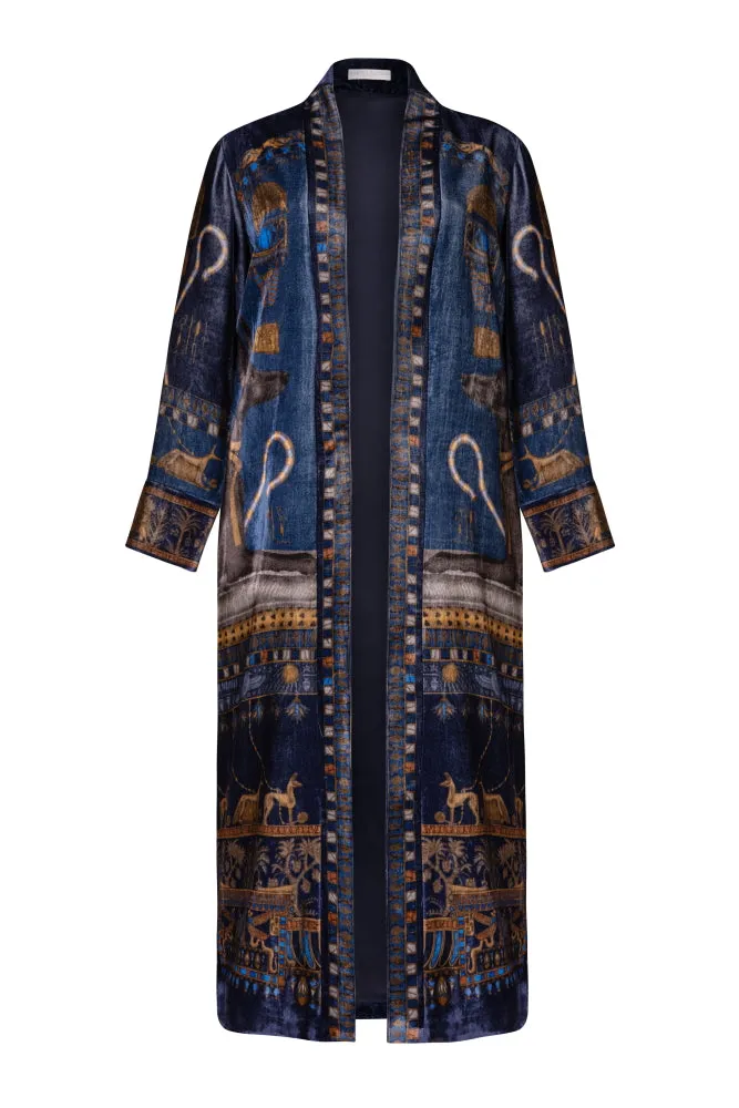 Ode to Anubis Long Velvet Jacket