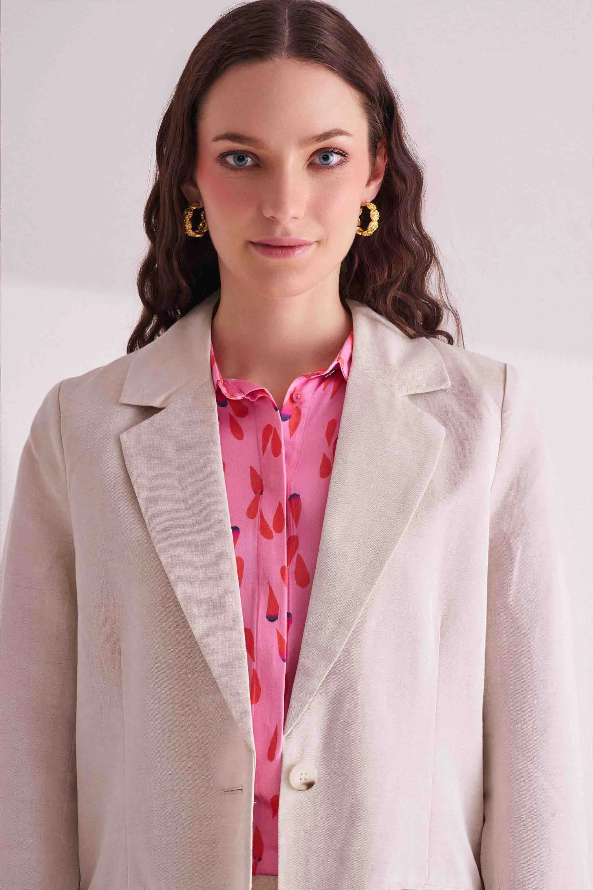 Off White Linen Blazer