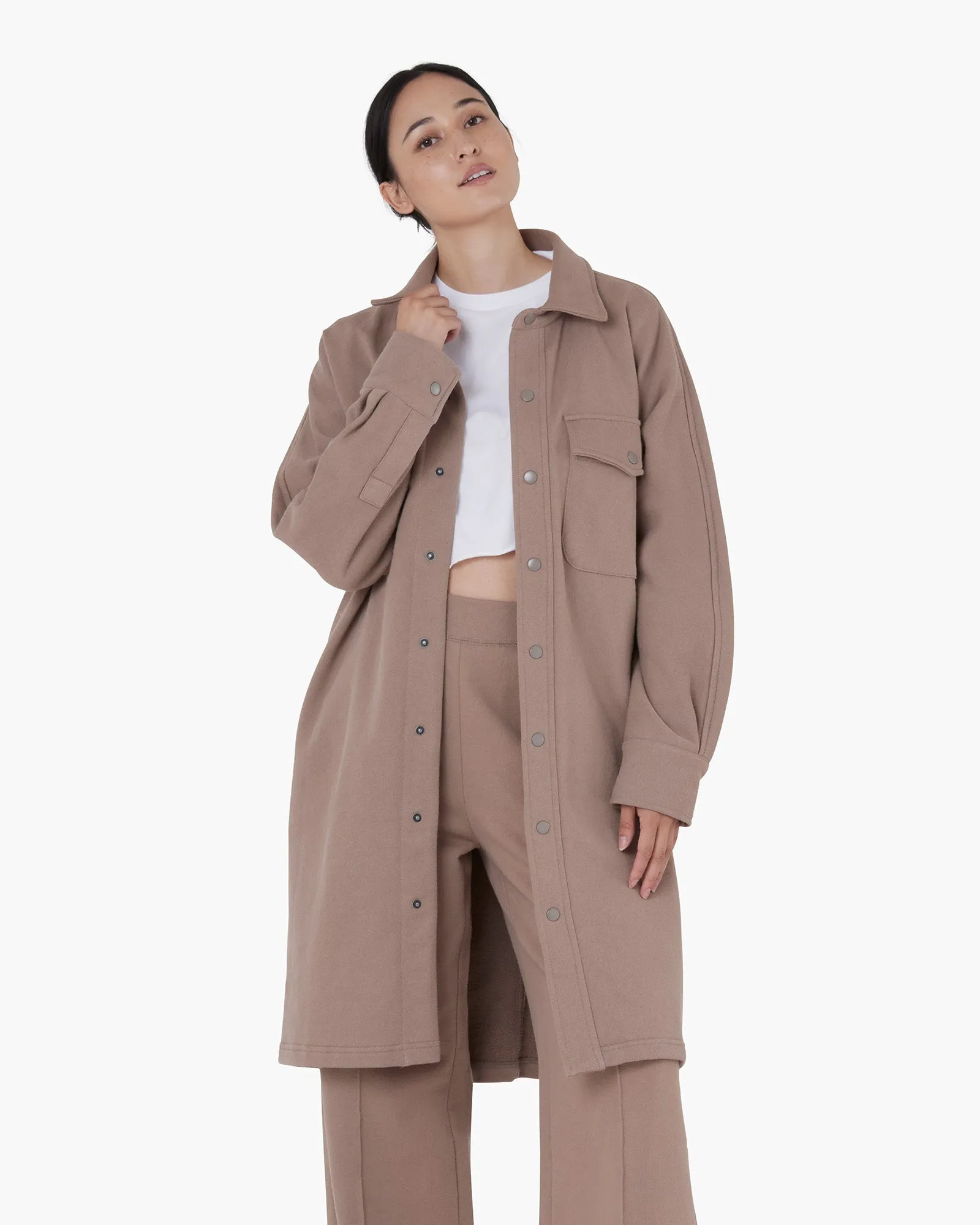 Oversized Shirt Jacket - Earthen