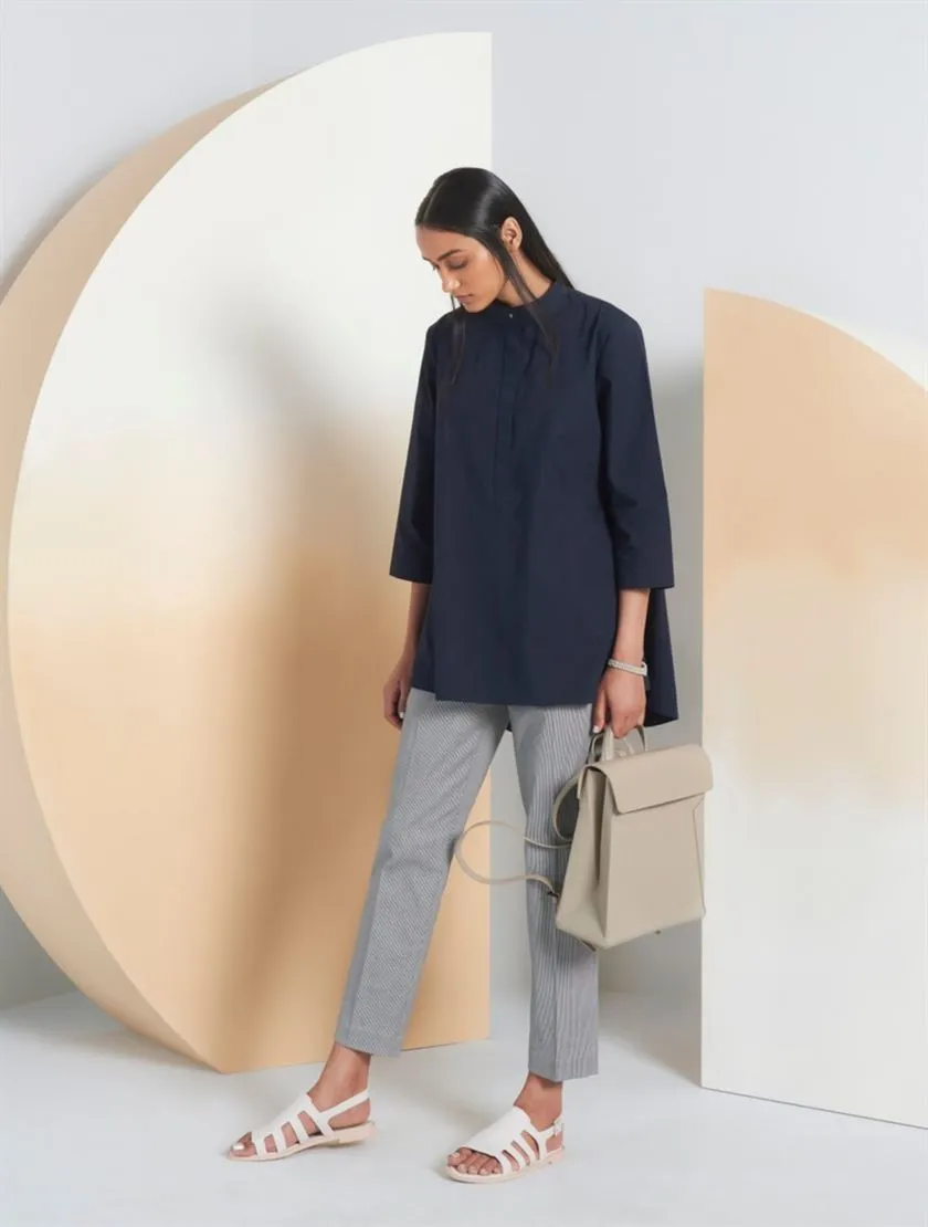 Perona   -   Womens-Shirts & Tops-Tops-Valarie-Pwa-Ss24-602-Xxs-Navy
