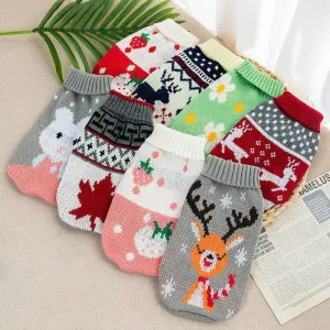 Pet Dog Sweaters Classic Knitwear Turtleneck Winter Warm Puppy Clothing Cute Sweater