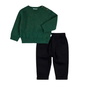Petit Lem infant boy sweater & pant set