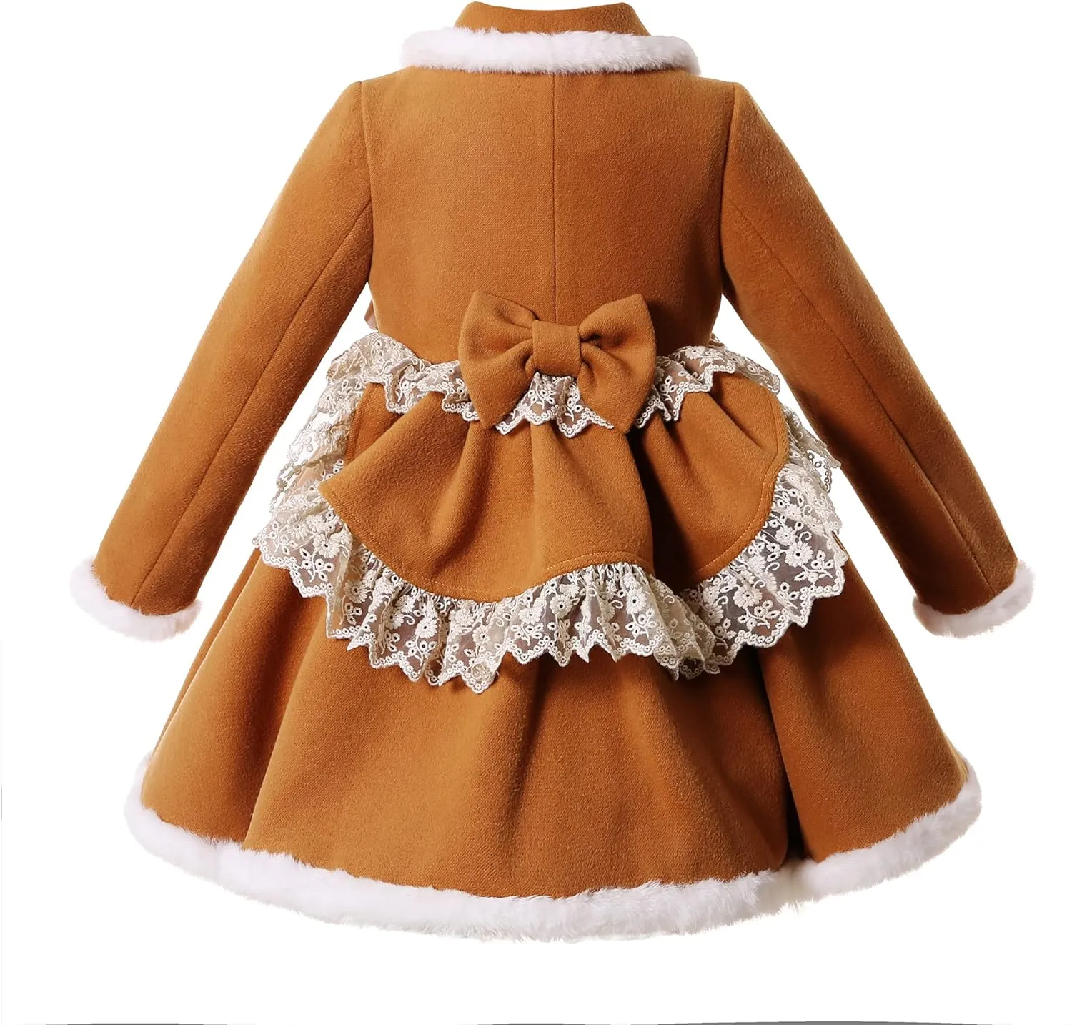 Pettigirl Girls Winter Fashion Khaki Trench Overcoat Jacket Teen Toddler Sweet Special Occasion Outfit Coats Fall