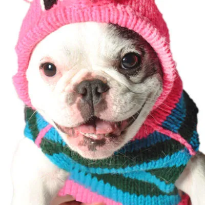 PINK PIGGY HOODIE DOG SWEATER