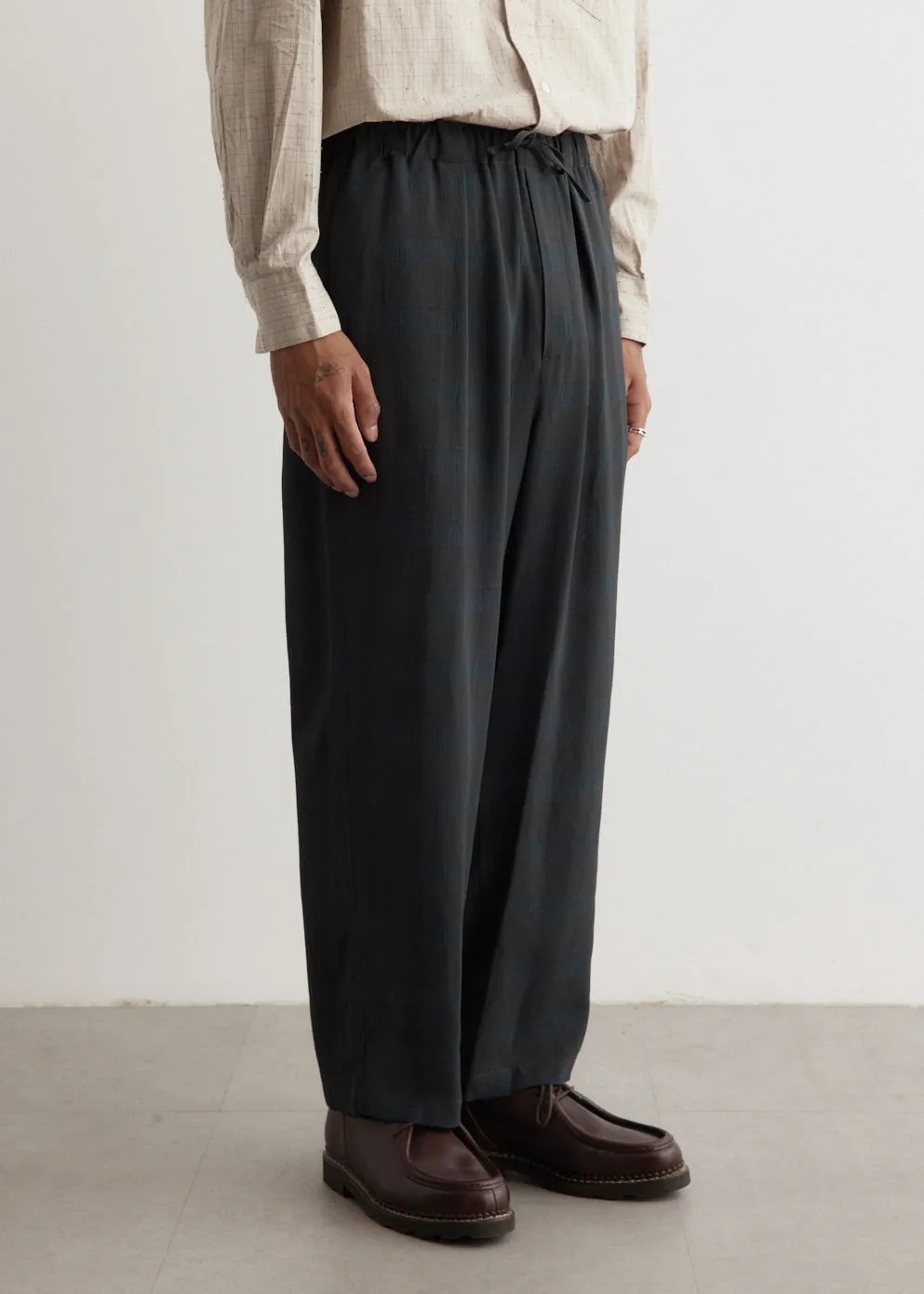 Plaid Jacquard Easy Pants