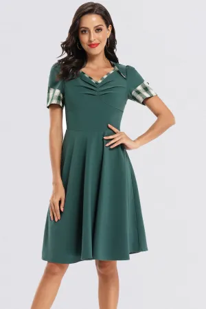 Pleating Short Elegant Vintage Dresses
