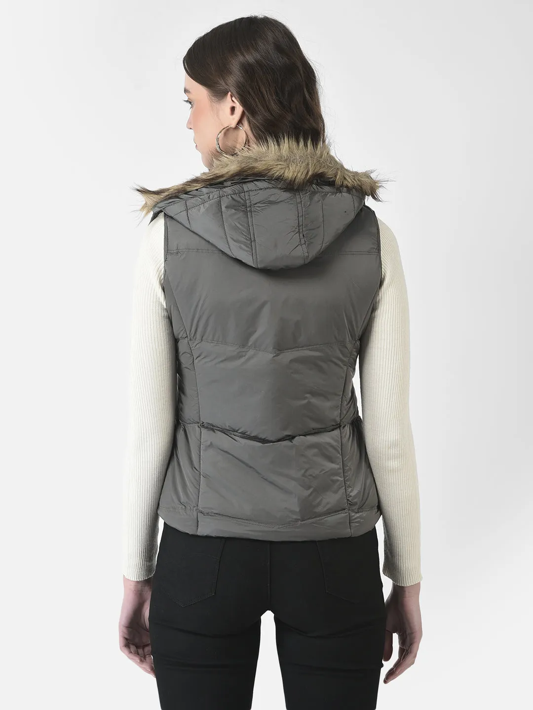 Polished Silver Padded Gilet