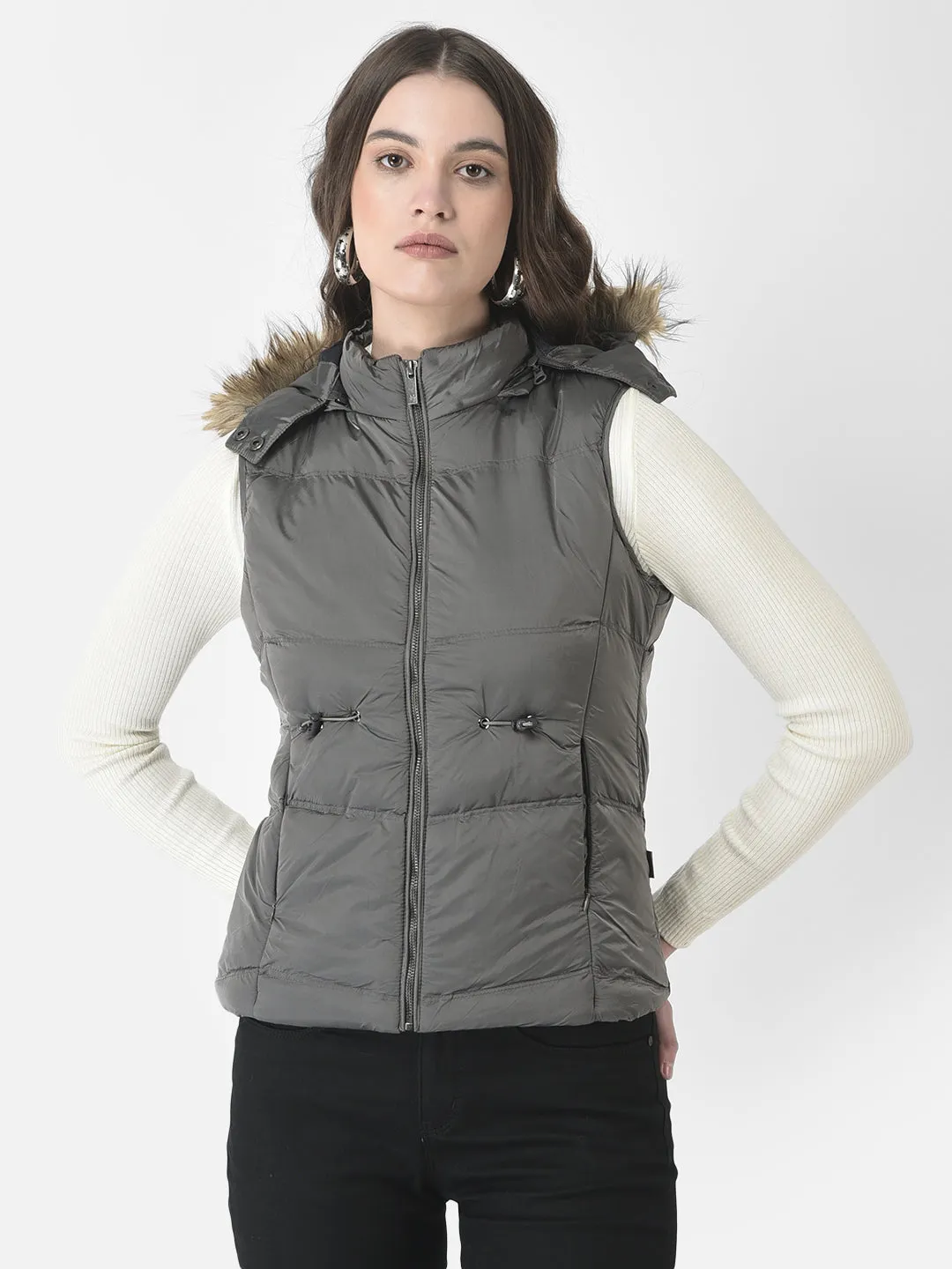 Polished Silver Padded Gilet