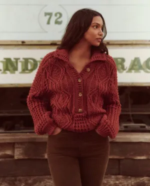 Pullover Cozy Cable Strawberry