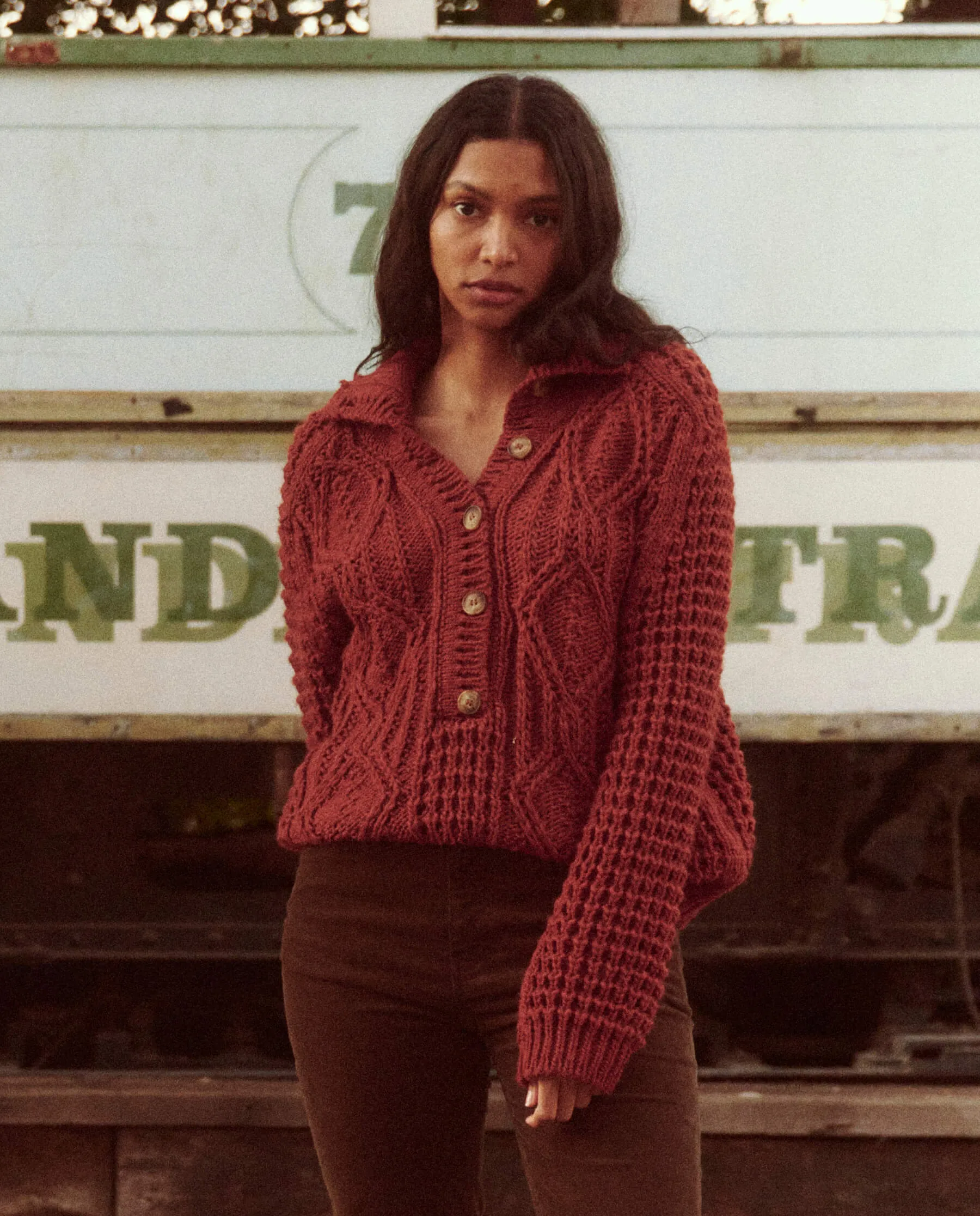 Pullover Cozy Cable Strawberry