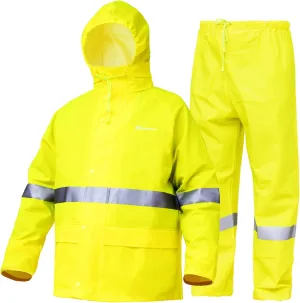 Rain Suits for Men Waterproof Work Heavy Duty Rain Suit Rain coats Rain Gear Jacket and Pants Rainwear