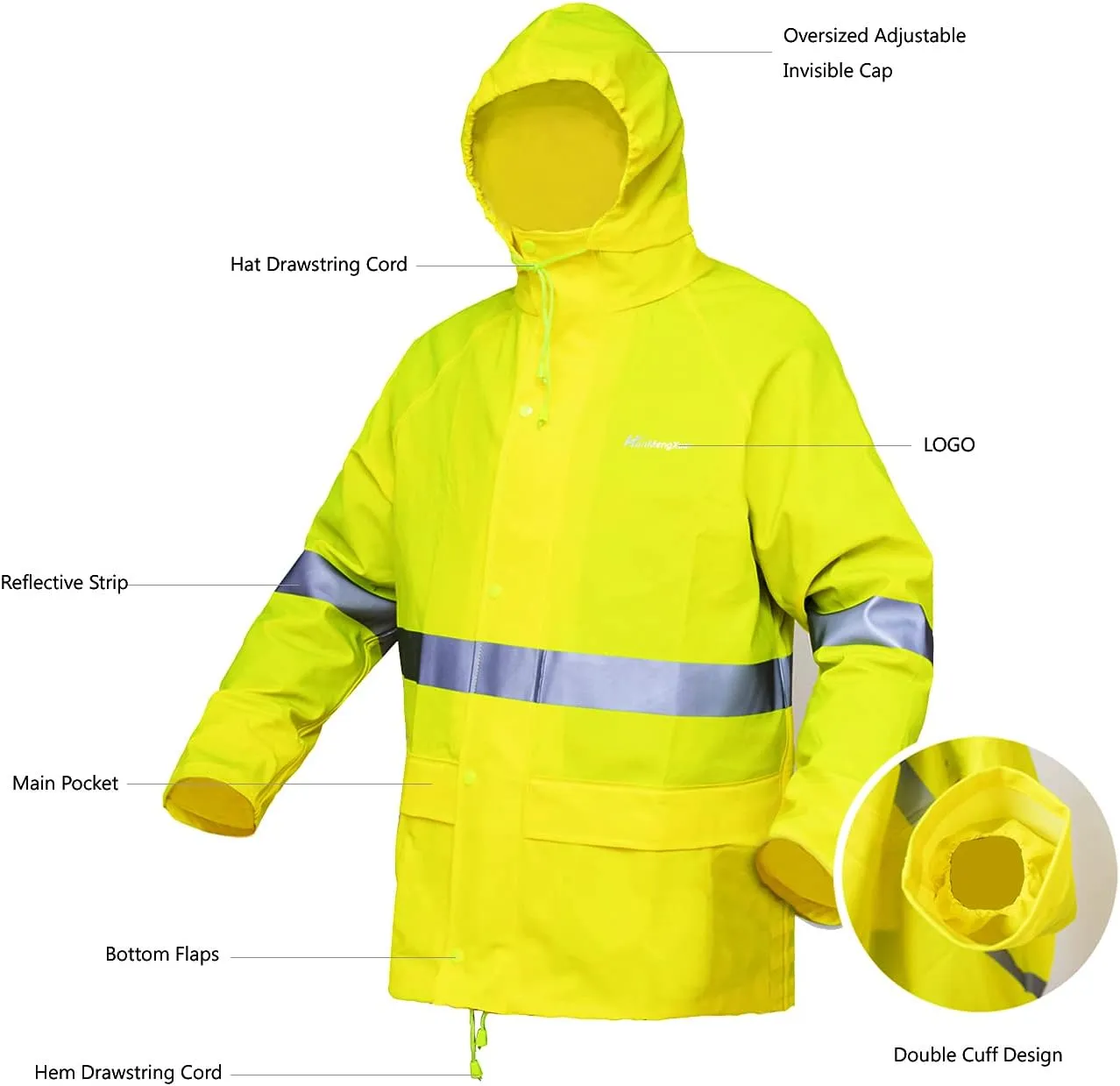 Rain Suits for Men Waterproof Work Heavy Duty Rain Suit Rain coats Rain Gear Jacket and Pants Rainwear