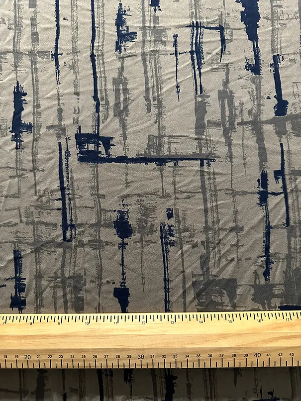 Sand Abstract Print ITY Jersey Knit Fabric