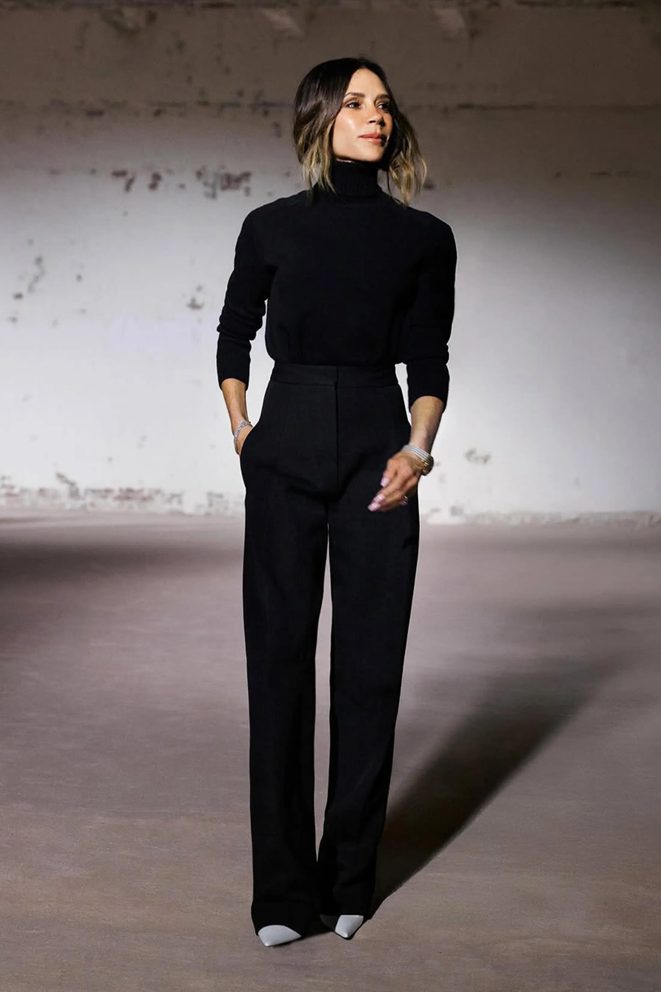 Sculptural Leg Trouser In Black
