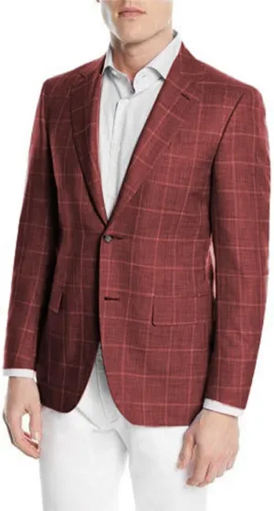 SHUZHXLZANGY Mens Plaid Blazer 2 Button Slim Fit Jacket Sport Coats Casual Blazer for Men Wedding Prom Party