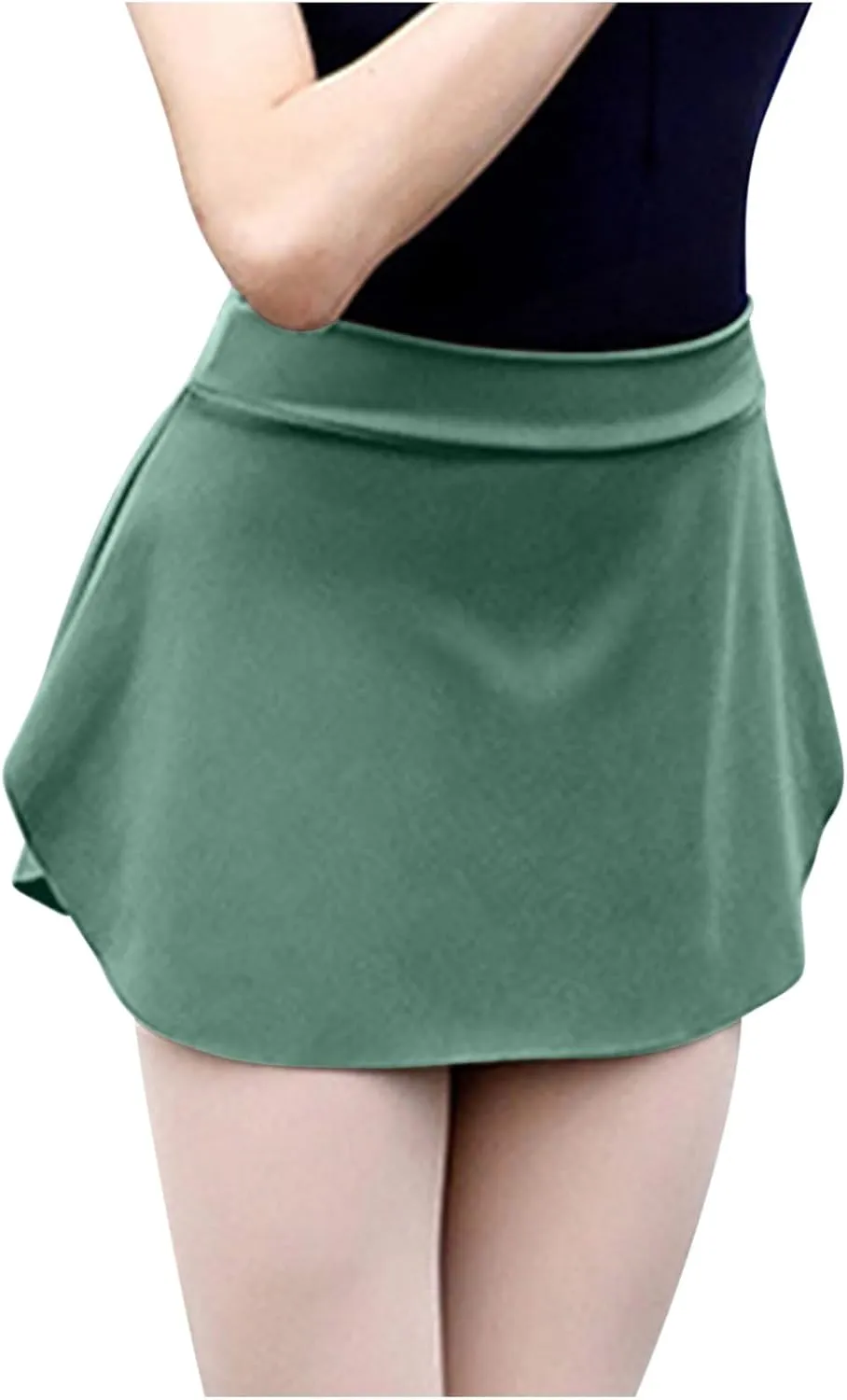 Skirts for Women Trendy High Waisted Smooth Dance Skirt Side Pleated Skirts Fashion Sports Tennis Skirts