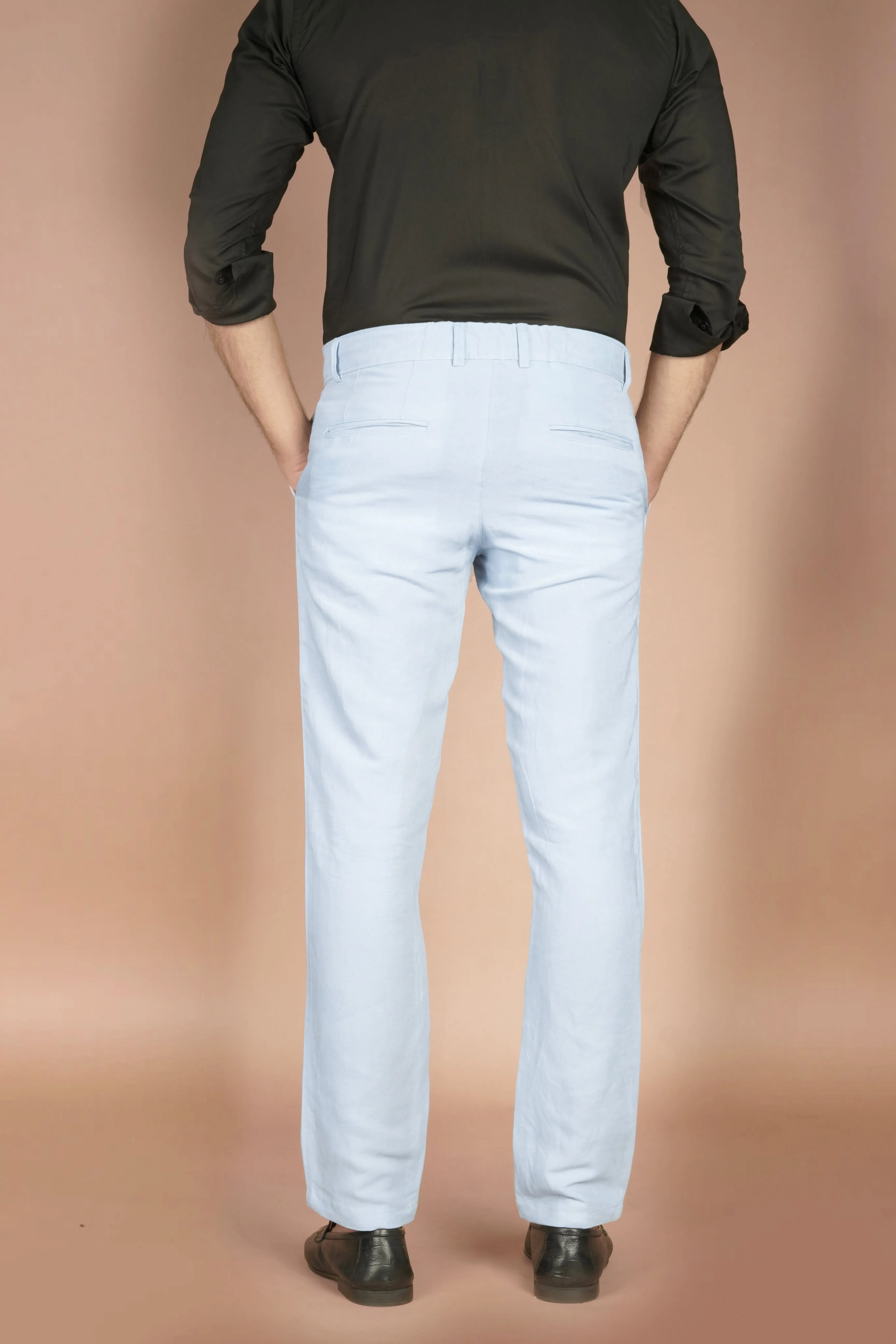 Sky Blue Linen Trousers