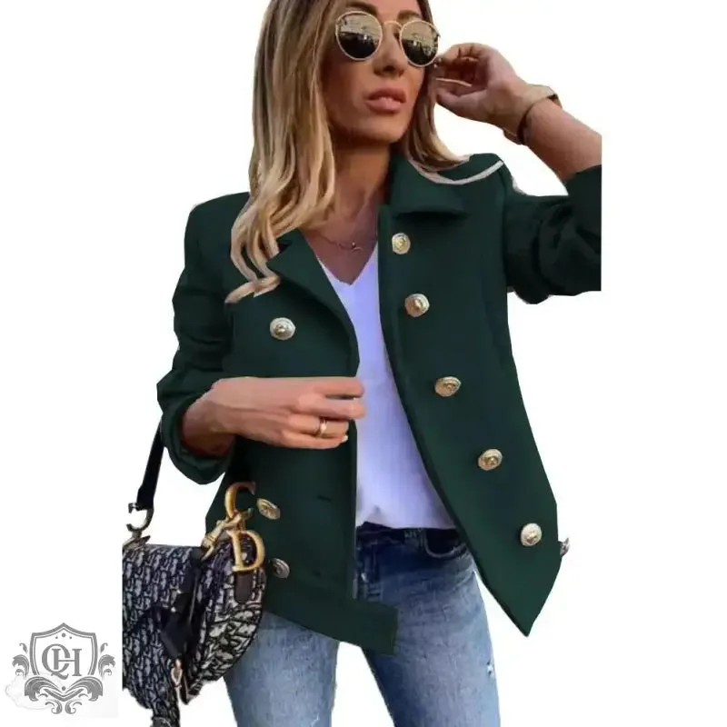 Sleek and Stylish Double-Breasted Jacket