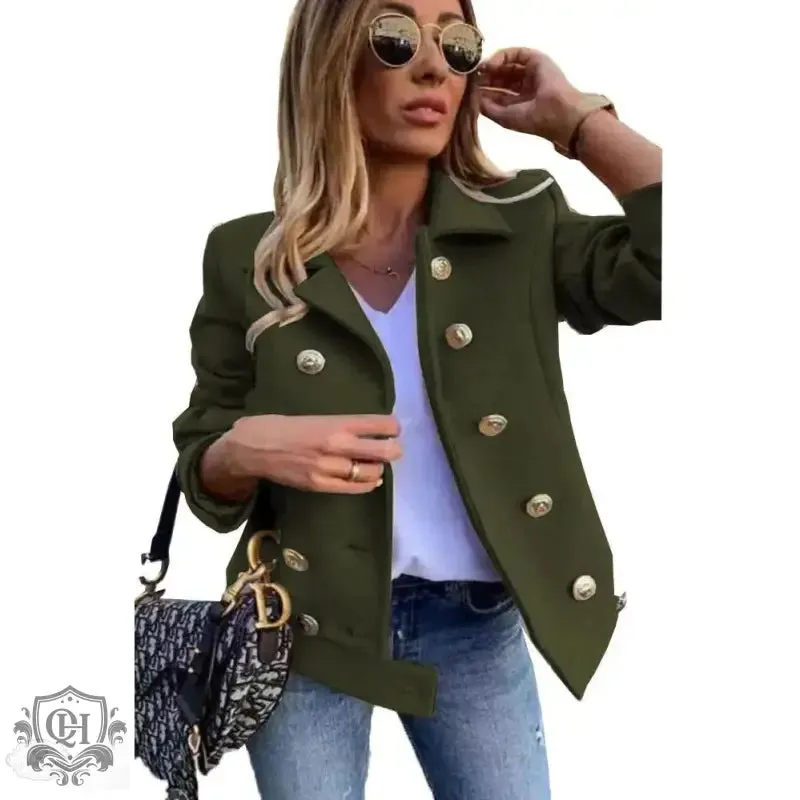 Sleek and Stylish Double-Breasted Jacket