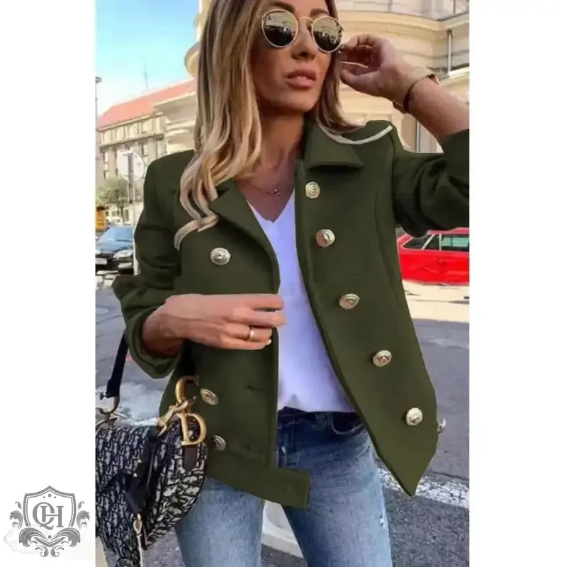 Sleek and Stylish Double-Breasted Jacket