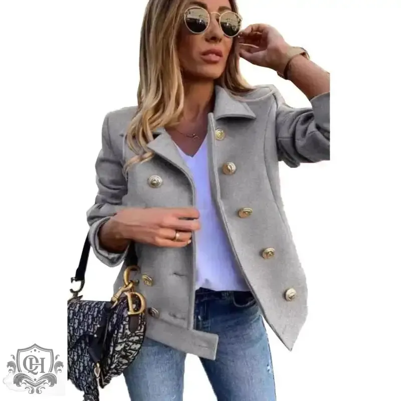 Sleek and Stylish Double-Breasted Jacket